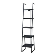 Scaffale dal design senza tempo per soggiorno/camera da letto mobile contenitore stile scala 184 x 40 x 40 cm nero 03_0011331