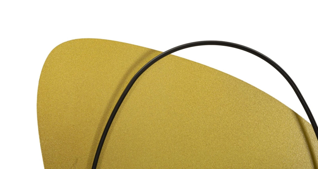 Lampada da Muro Circly 28x17x32 cm in Vetro e Ferro Oro e Nero e Bianco