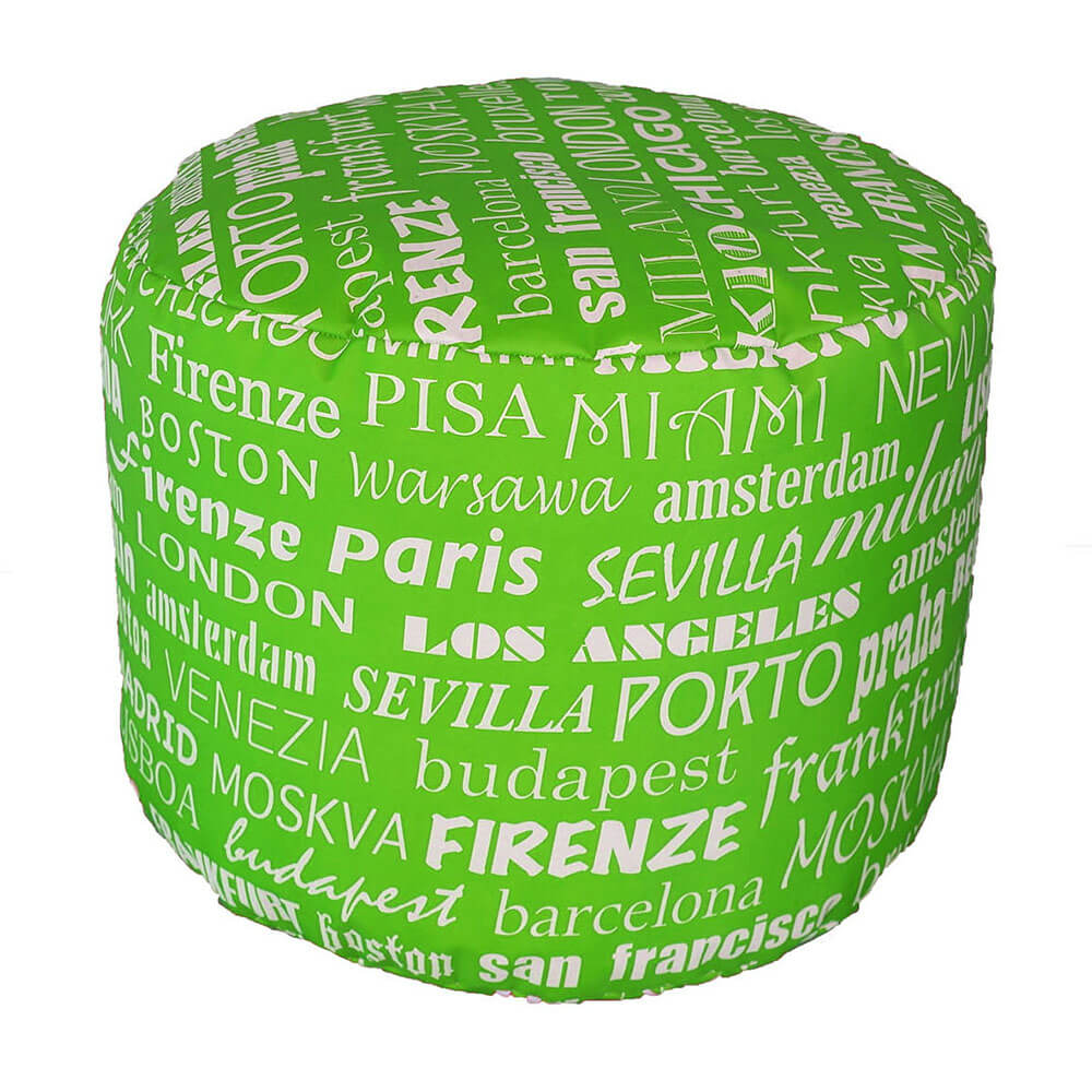 Pouf Puff Puf Tondo 50x40cm Big City Verde Avalli