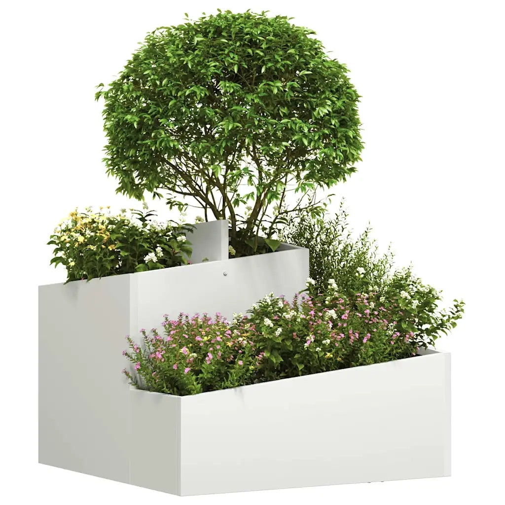 Fioriere | Cassetta per fiori | Vaso da giardino Bianco 60 x 60 x 50 cm