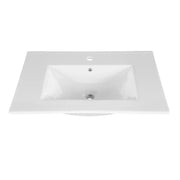 Lavabo da incasso AXIS 50 cm in ceramica bianca lucida