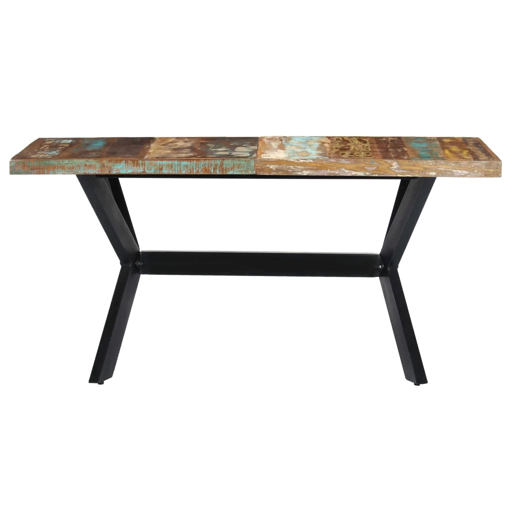 Tavolo da Pranzo 140x70x75 cm in Legno Massello di Recupero 247439