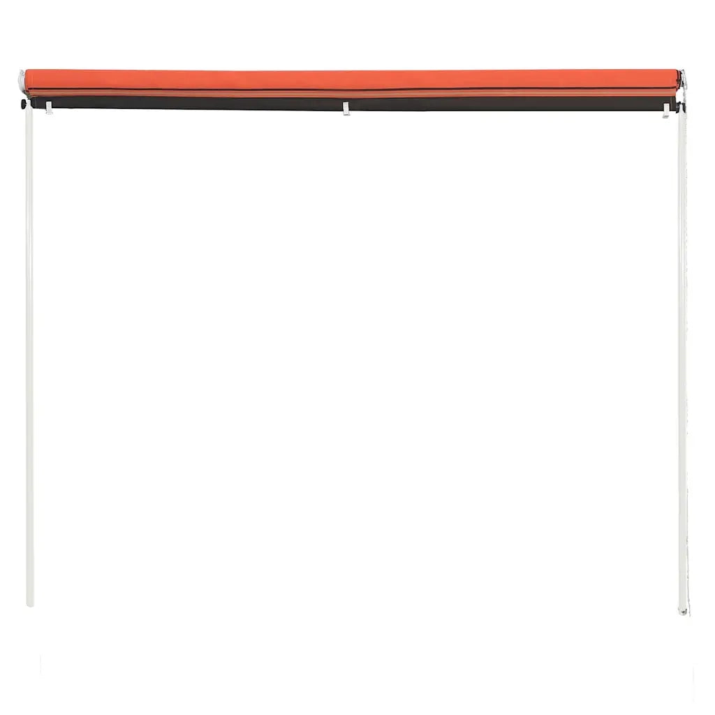 Tenda da Sole Retrattile 200x150 cm Arancione e Marrone 145895