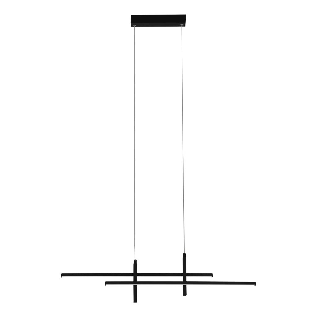 Sospensione Moderna Trepiliano Alluminio Nero Plastiche Bianche Led 20W 2500Lm