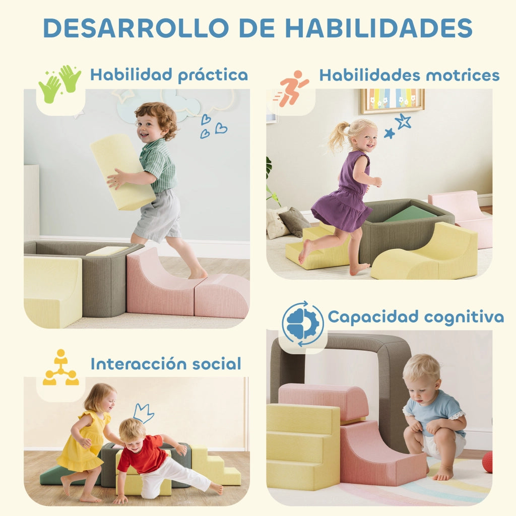 Blocchi di schiuma per bambini con fodere lavabili ¨C zephmum ¨C multicolore