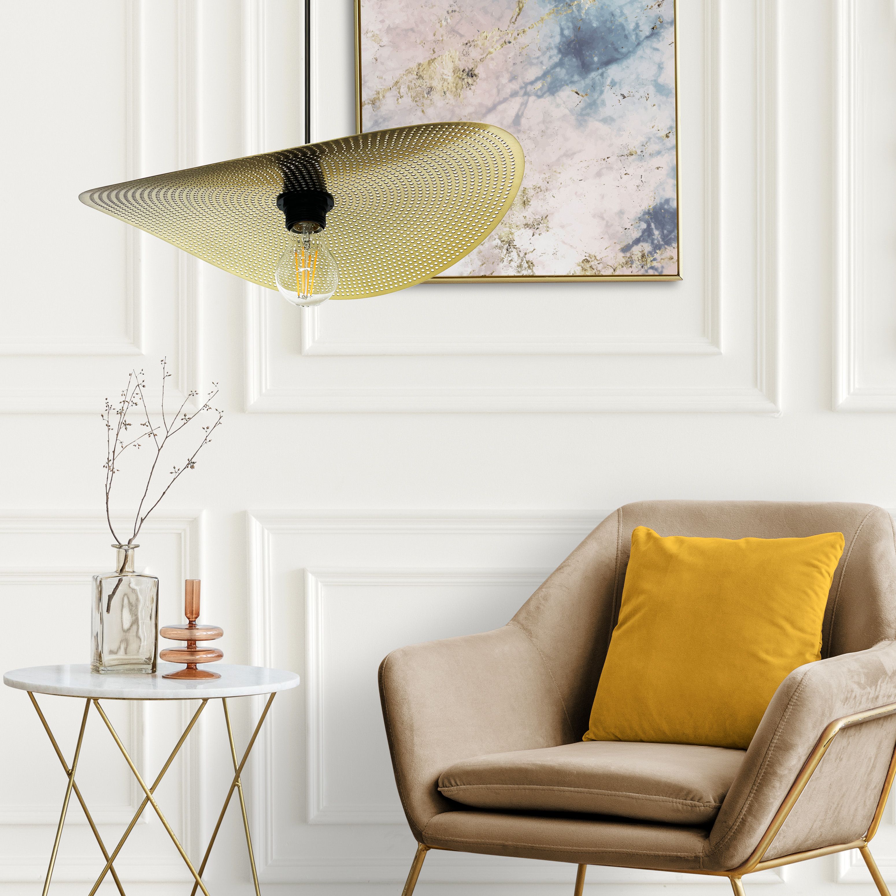 Lampada Da Soffitto APP1469-1CP Black/gold