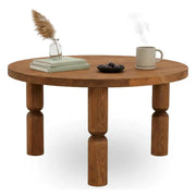 Tavolino da salotto Victorien, Tavolo basso da caffè, Portariviste per divano, Ripiano da soggiorno, 70x70h40 cm, Quercia