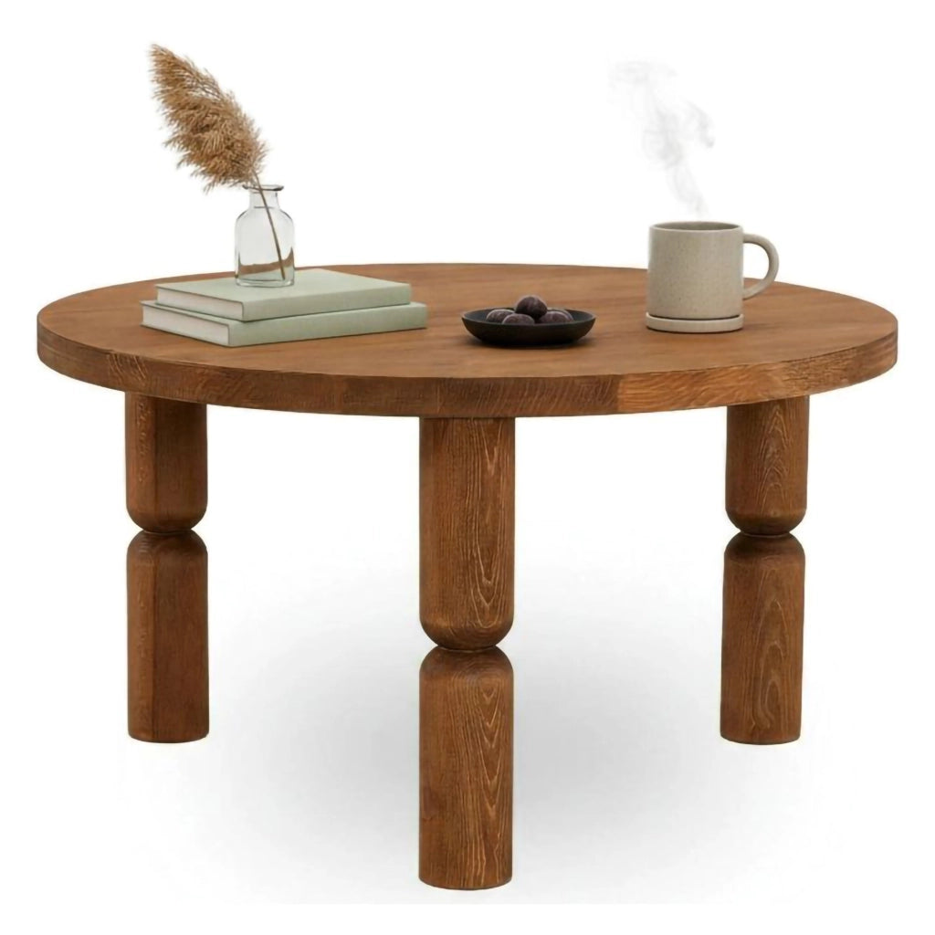 Tavolino da salotto Victorien, Tavolo basso da caffè, Portariviste per divano, Ripiano da soggiorno, 70x70h40 cm, Quercia