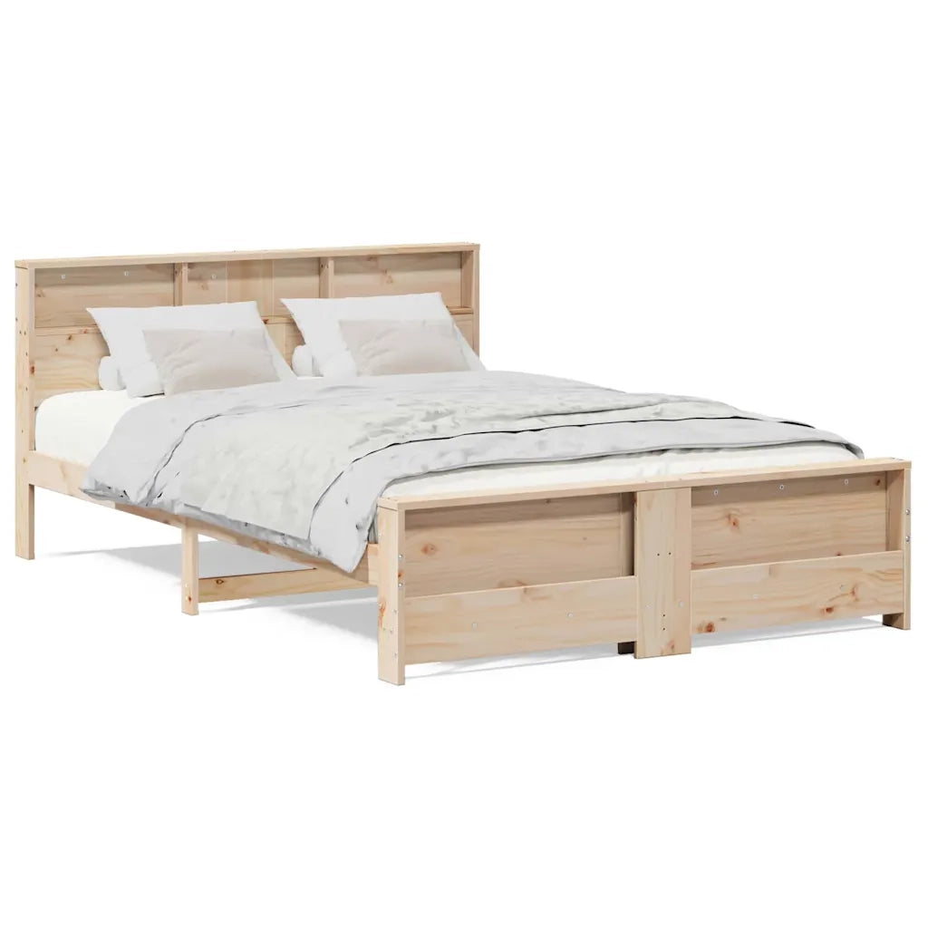 vidaXL Struttura del letto Marrone 150 x 200 cm Legno di pino massello