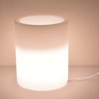 Vaso Luminoso da Esterno 35x42 cm In Polietilene Rose Led Bianco Neutro