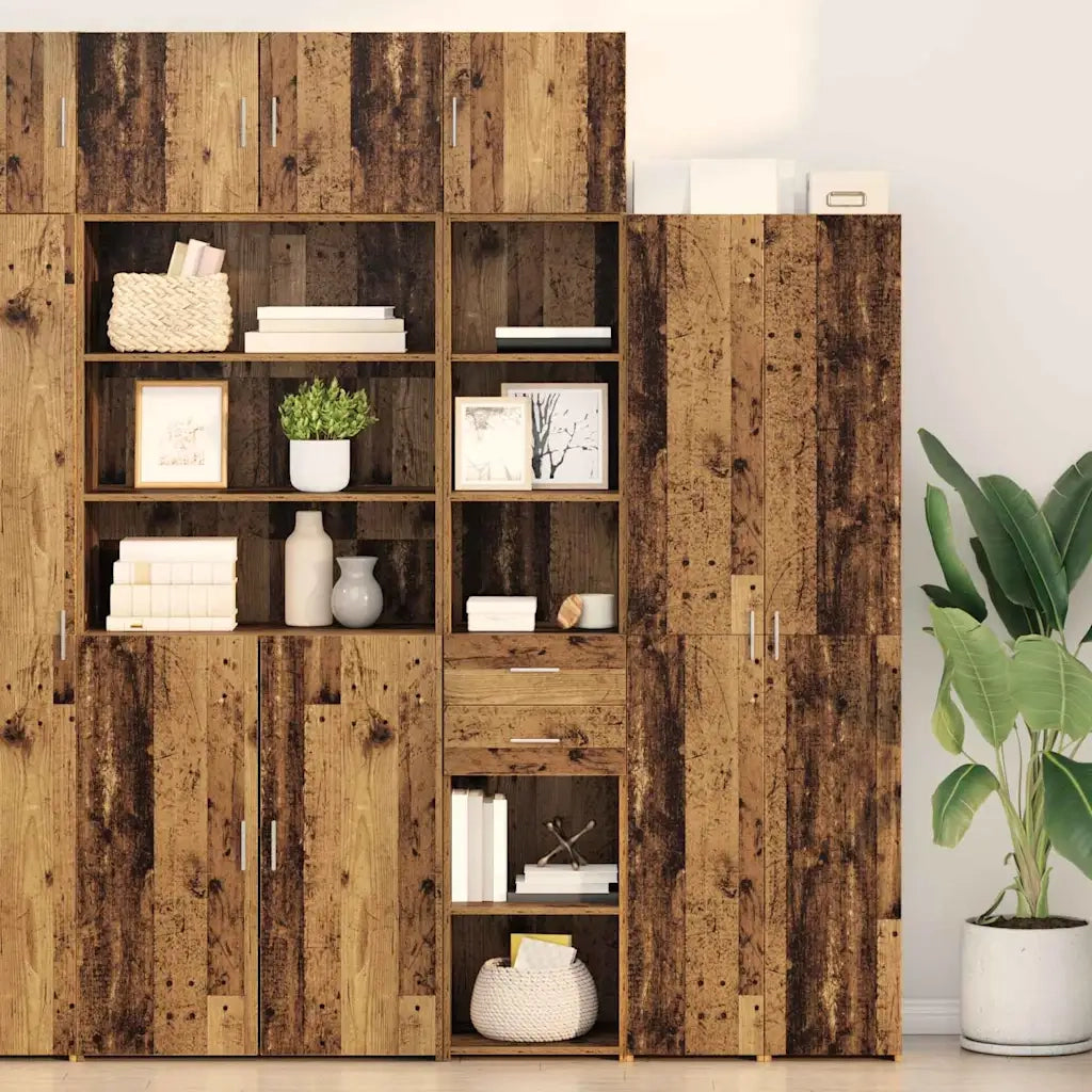 Credenza | Madia | Buffet da pranzo | Armadio da pranzo Legno vecchio 40 x 42,5 x 185 cm Legno multistrato