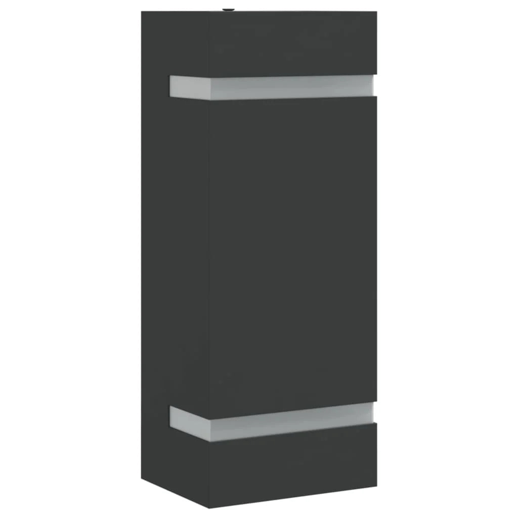 Applique da esterno con diffusore 9,5 x 7,5 x 24 cm in acciaio inox nero 02_0056635