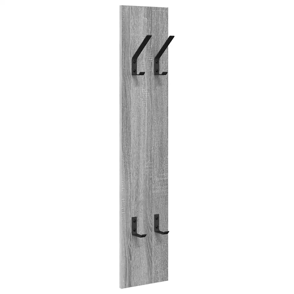 vidaXL Appendiabiti a muro Grigio sonoma 20 x 1.5 x 100 cm