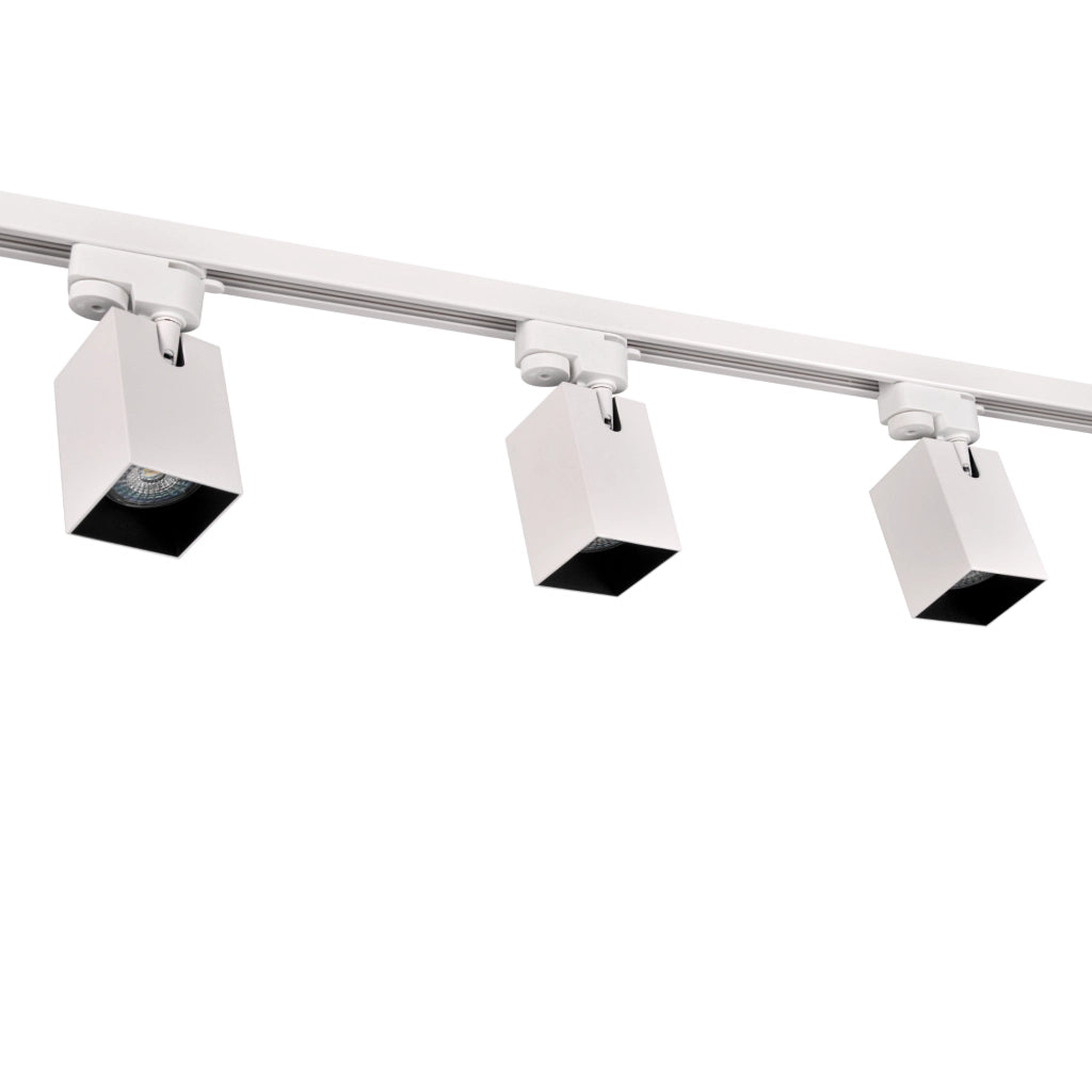 Kit binario Polux SQUARE 1m 3 faretti GU10 bianco/nero