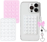 Due pezzi di supporto per telefono con presa di sicurezza in silicone con cavo di ricarica e supporto per fidget per riflessi per selfie e video TikTok - Compatibile con IOS e Android