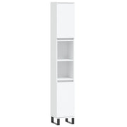 Armadietto da Bagno | Armadio da bagno Bianco 30x30x190 cm in Legno Multistrato