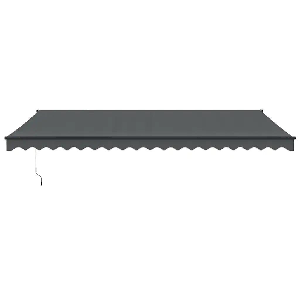 Tenda da Sole Retrattile Antracite 5x3 m in Tessuto e Alluminio 3154465
