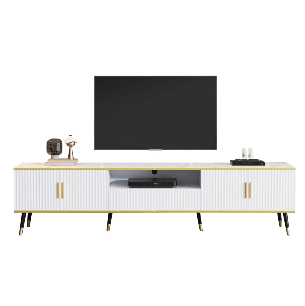 mobile TV 200 x 40 x 46 cm bianco - contenitore, senza materasso