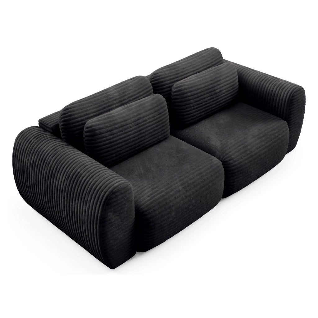 Golgi, Divano Letto 2 Posti Contenitore, 266x121 cm Nero