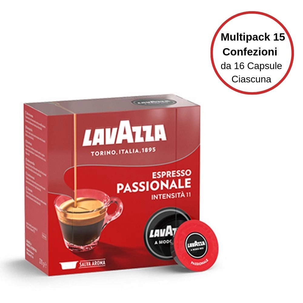 Lavazza capsule a modo mio passionale 15 confezioni da 16 capsule ciascuna