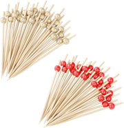 Parello in legno rosso 12 cm - 200 pezzi - Decorazioni per cocktail - Creatività - Decorazioni alimentari - Materiale ecocompatibile - Pizzichi per cocktail