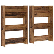 Scarpiera | Mobile per scarpe 2 pz Legno vecchio 60 x 18 x 90 cm