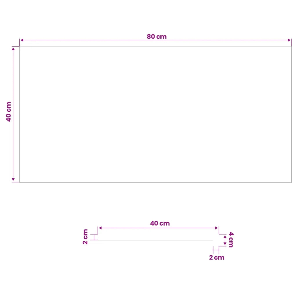 Soglie per finestre 2 pz Marrone 80x 40 x 2 cm 42048280