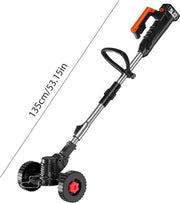 Trimmer da giardino a batterie - con ruote - 650W - 24V - inclusi 2 accumulatori