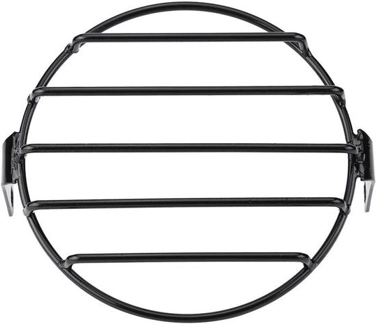 Copertura Fari Anteriore per Motocicletta - Kit di Griglia di Protezione 16,5 cm - Protezione per Motociclette Cruiser Chopper - Racer di Caffè (Strisce)