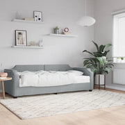 Divano Letto con Materasso-Sofa Letto-Daybed Grigio Chiaro 90x190 cm in Tessuto 739976