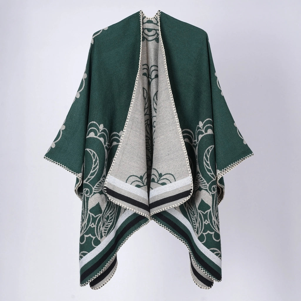 Nuovo scialle/sciarpa/scialle double-face in cashmere jacquard