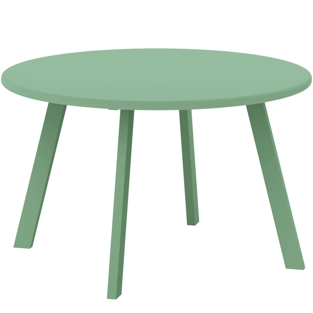 Tavolino da giardino rotondo ¨C ZephMum ¨C verde, metallo, ?70x42 cm