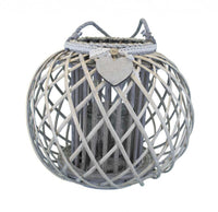 Lanterna Elvire   in Vimini Grigio