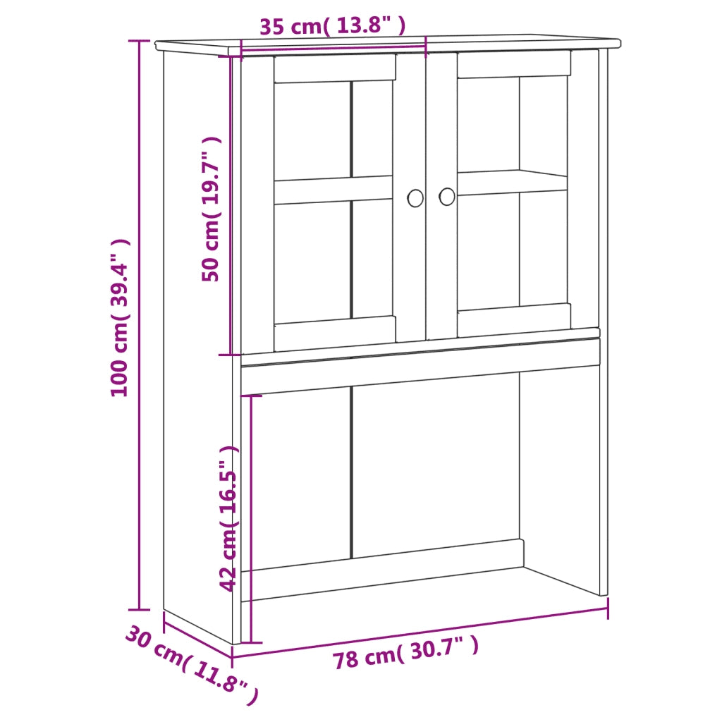 Piano Com¨° VIGO 78x30x100 cm in Legno Massello di Pino CFW9127961