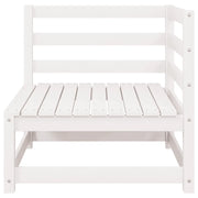 Divano da Giardino a 2 Posti-Sofa da Giardino-Divano da esterno Bianco e Cuscini Massello di Pino