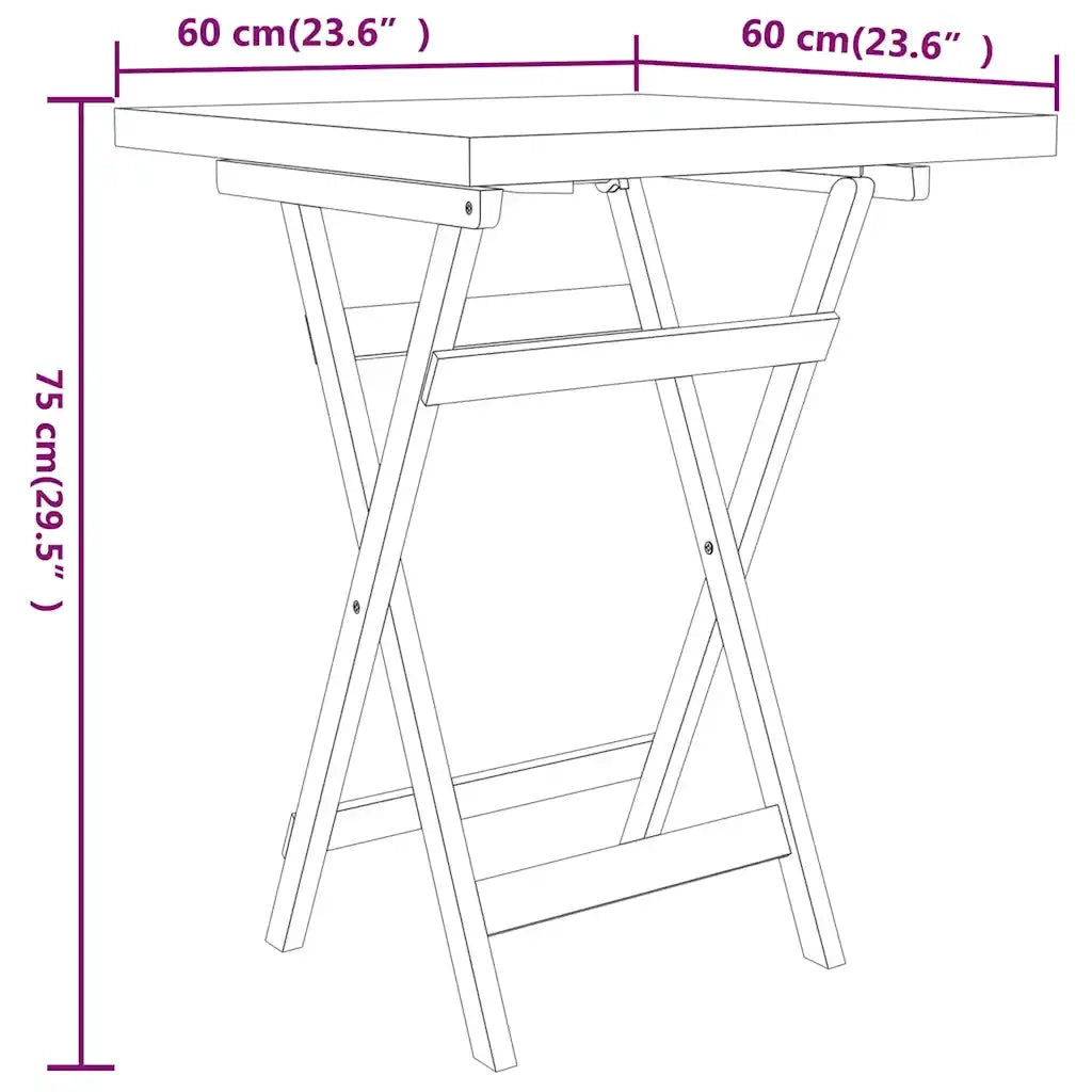 Set da Pranzo per Giardino 3 pz | Set Salotto da Giardino in Legno Massello di Teak