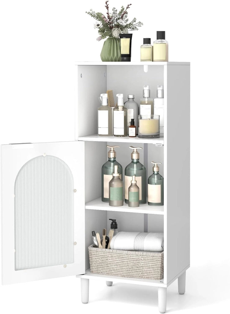 Armadietto da bagno con porta e ripiano, armadietto da bagno sottile, per piccoli spazi, soggiorno, cucina, 35 x 30 x 90 cm