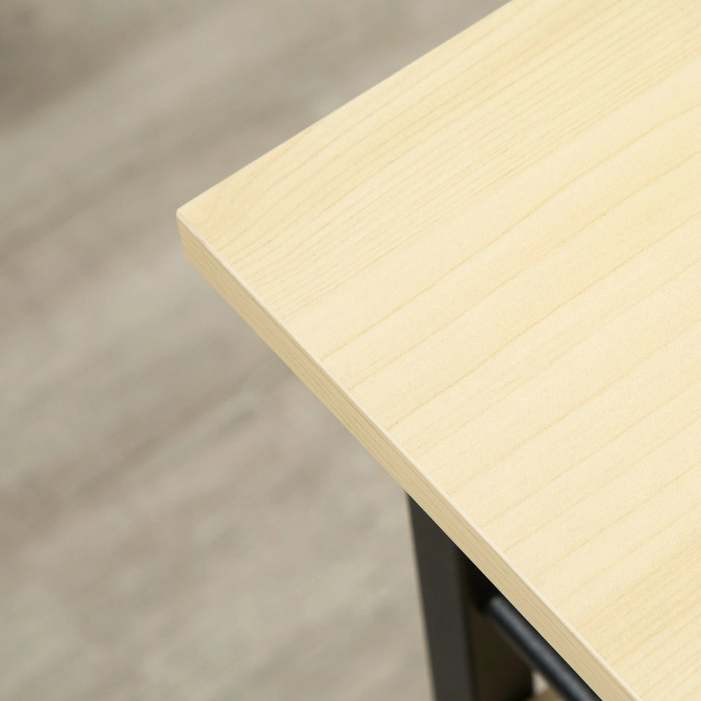 Tavolino da salotto con ruote e 2 ripiani ¨C zephmum ¨C 60x34,5x64,5 cm colore naturale