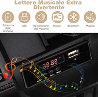 12V Auto per Bambini con Telecomando, Macchina Elettrica con 2 Posti Musica Porta USB e Luce, Velocità Regolabile 2,6-6km/h, per 3-8 Anni (Cachi)