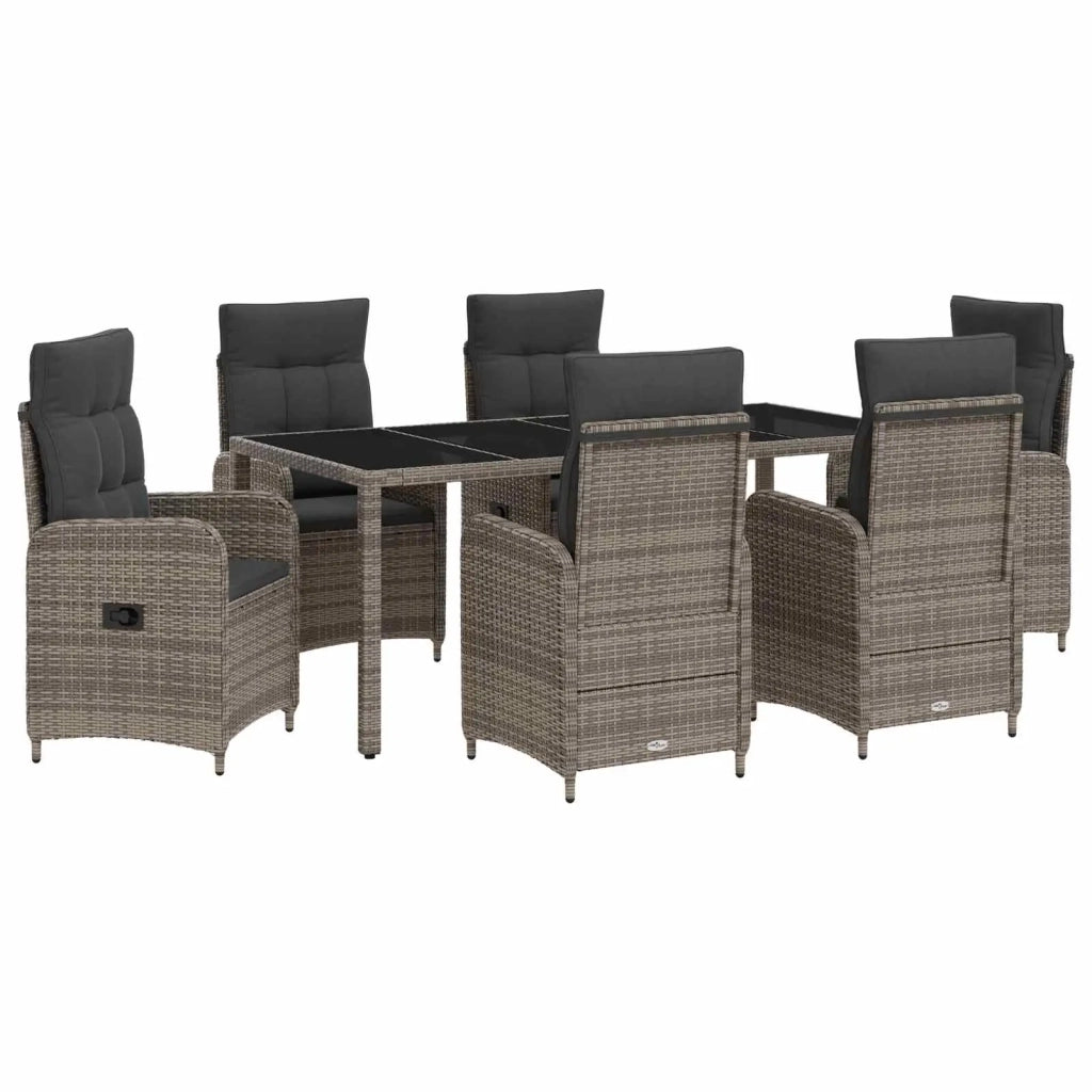 Set da pranzo per esterni 7 pcs Grigio chiaro e grigio scuro 3422330