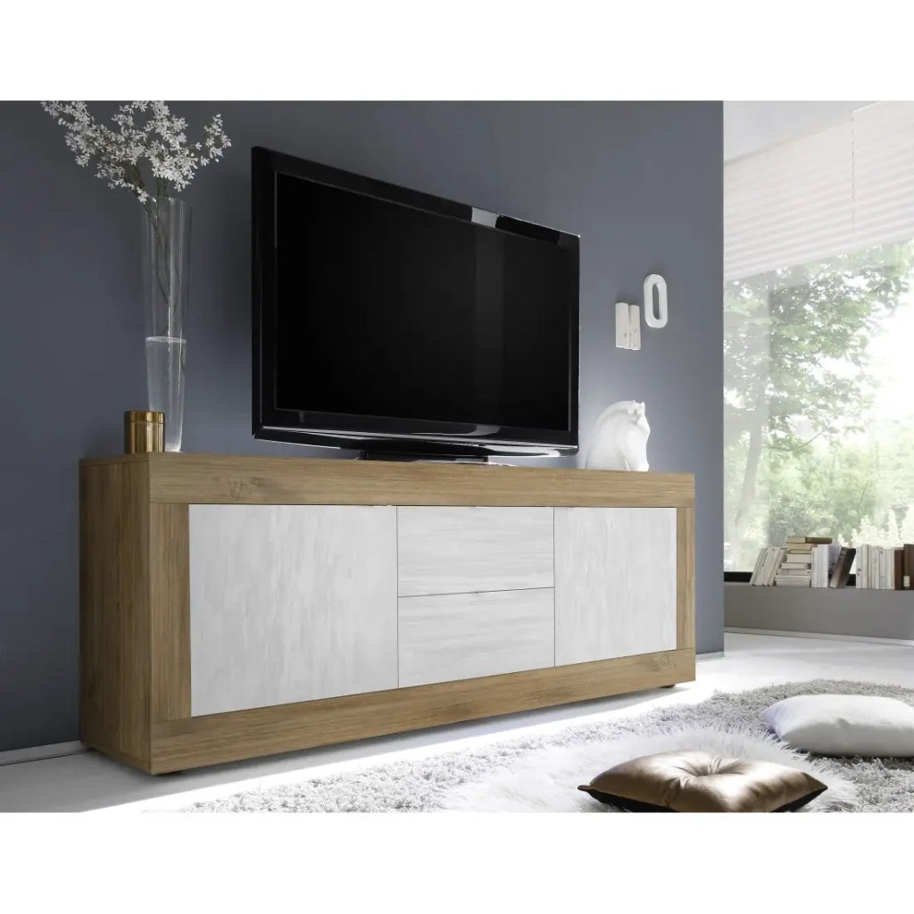 Credenza a 4 porte, collezione SKY, rovere nero, ideale per cucina/sala da pranzo di design