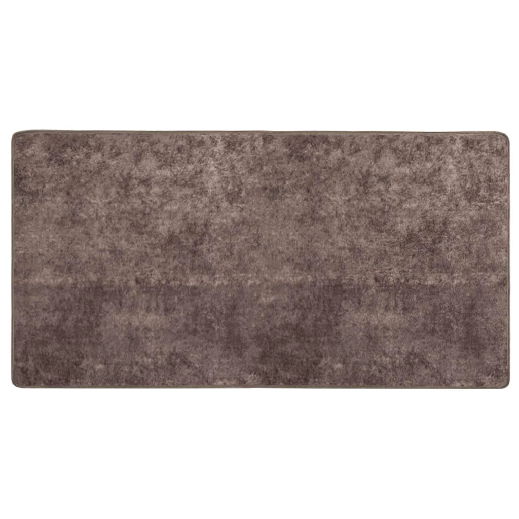 Runner Tappeto MARSA Grigio 100 x 200 cm Poliestere e PVC