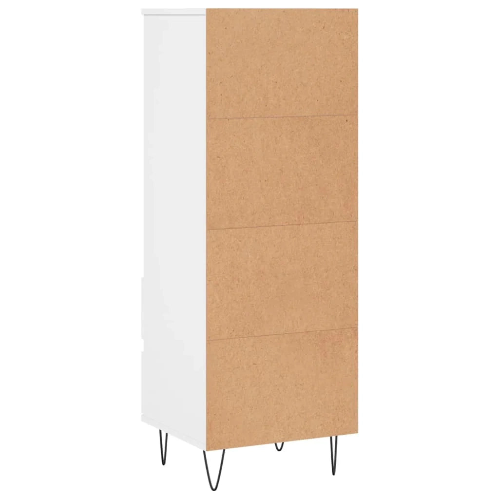 Buffet credenza cassettiera mobiletto mobile contenitore organizer cucina soggiorno salotto alto 40 x 36 x 110 cm legno ingegnerizzato bianco 02_0032446
