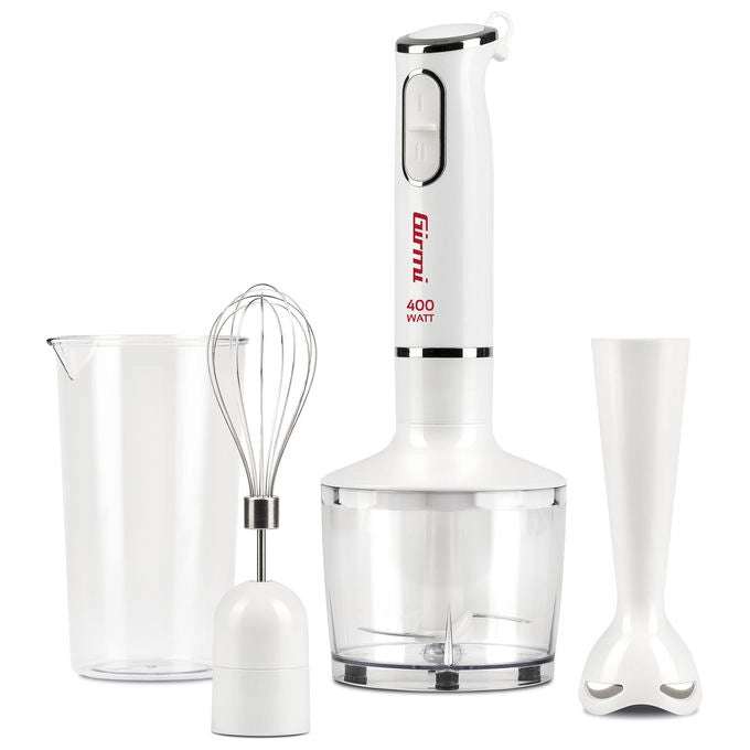 Girmi MX1601 frullatore Frullatore ad immersione 400 W Acciaio inox, Trasparente, Bianco