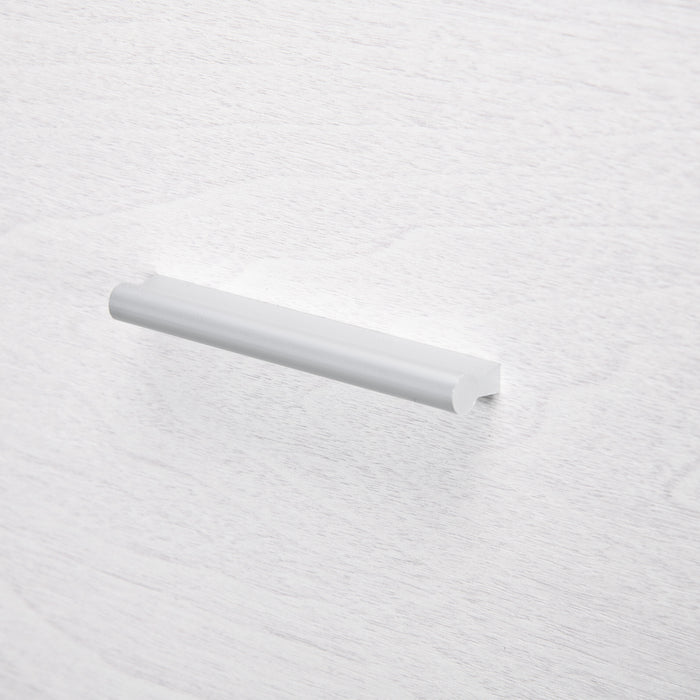 Cassettiera per Ufficio a 4 Cassetti 40x42x130,8 cm con 2 Serrature e Barra Portadocumenti in Legno Bianco