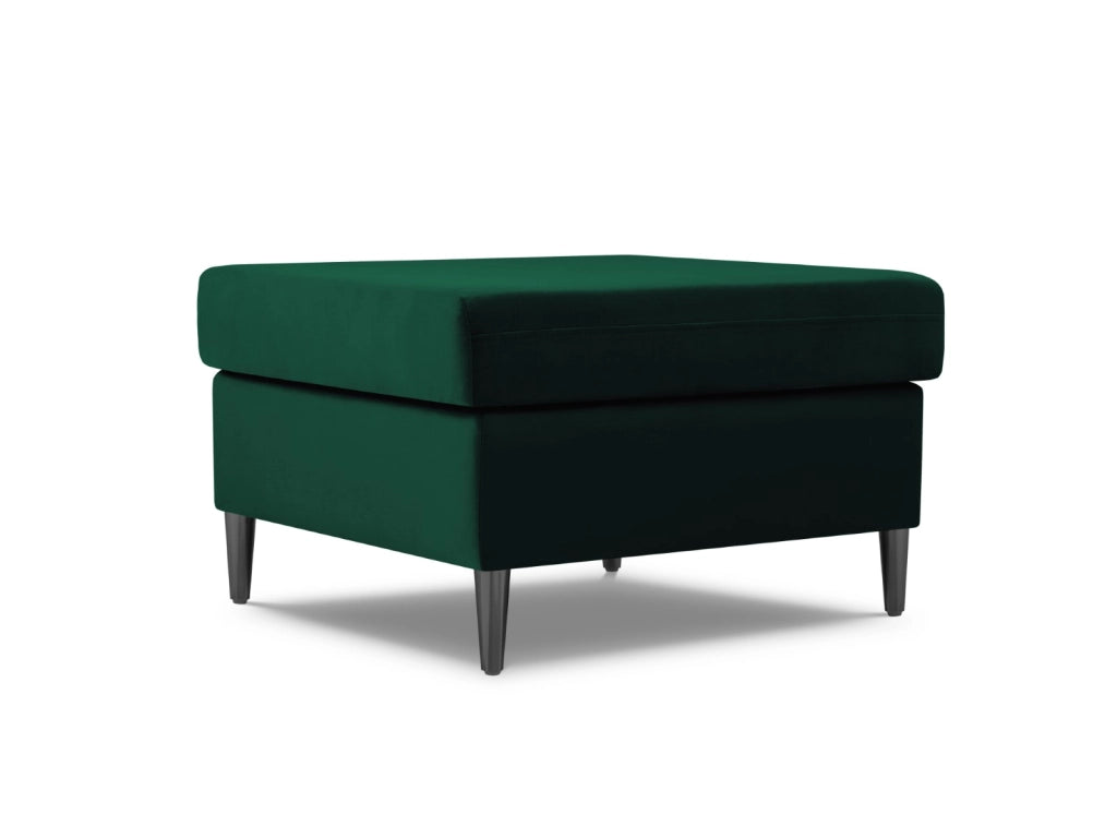Cosmopolitan Design - Pouf "Kyoto" in velluto verde bottiglia 
