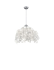 Sospensione 1 Luce Foglie Bianche Lavabili Leavy Ø38 cm Trio Lighting