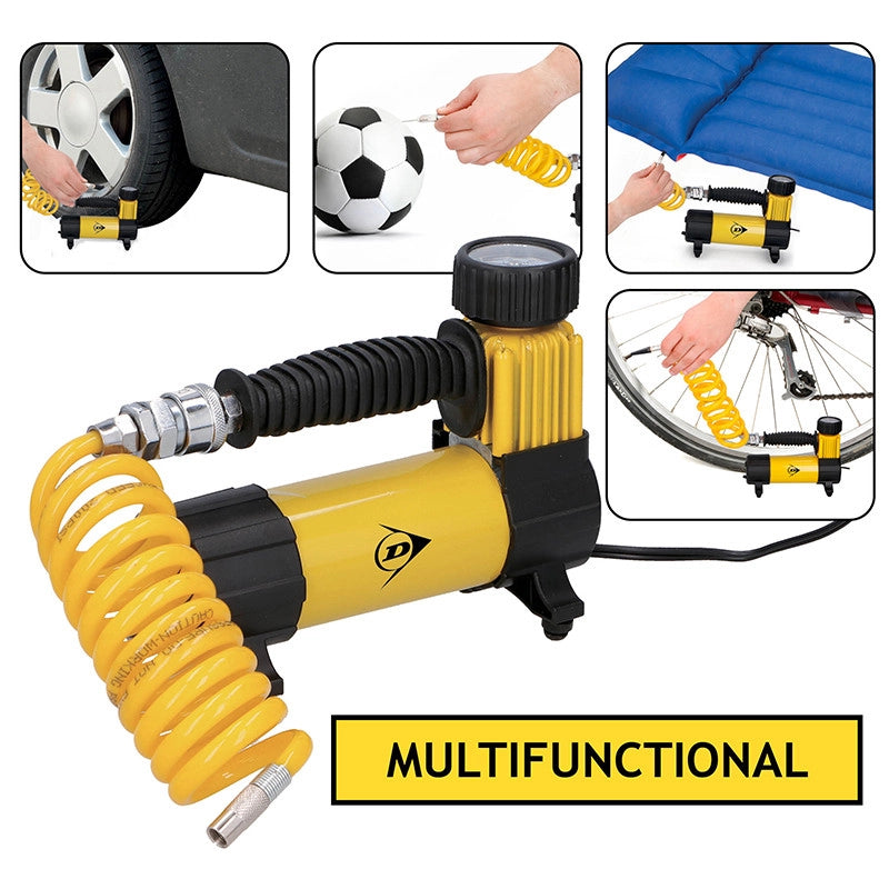 Mini Compressore Aria Portatile 12V Gomme Auto Moto Bici Gonfiatore Gonfiabili