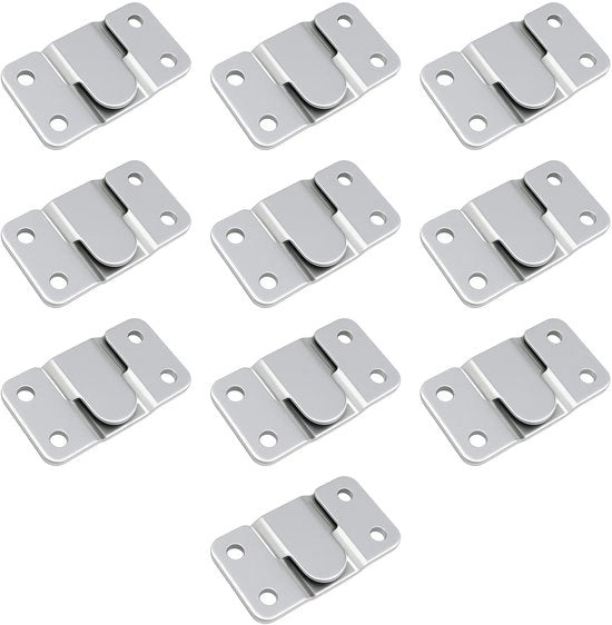 Set di supporti da parete 10 pezzi - Supporto per specchio - Supporto per lampada - Accessori per l'appendere - Acciaio inossidabile - Senza perforazione - Maniglie per appendere