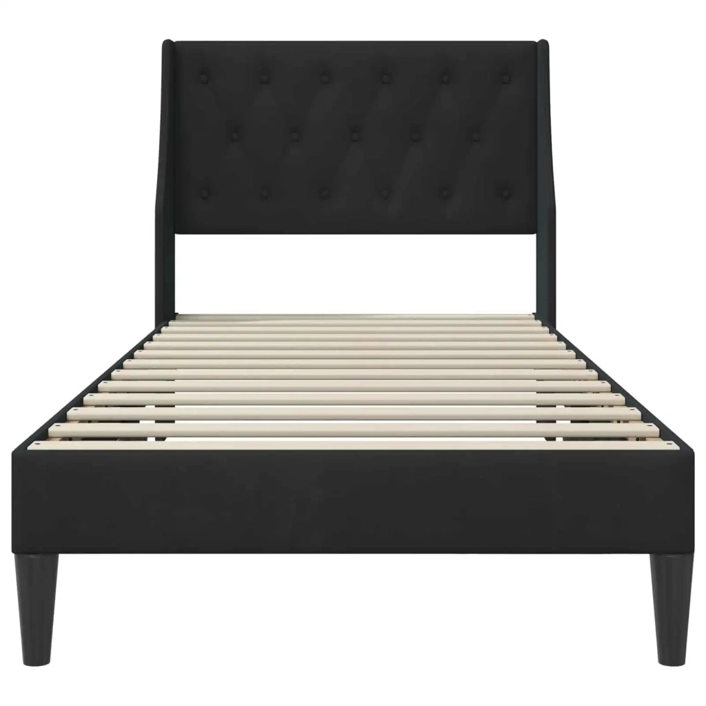 Struttura del letto con testiera Nero 80 x 200 cm Velluto 42027392